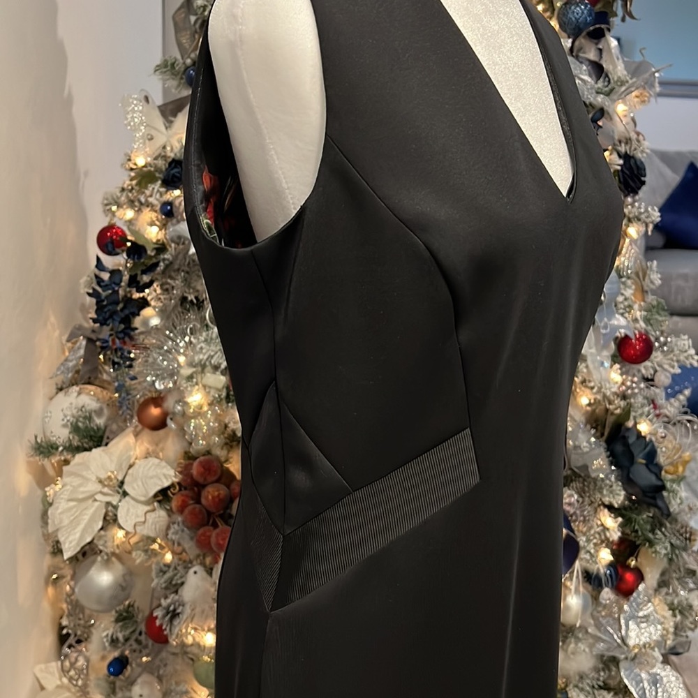 TED BAKER, SATIN V-NECK DRESS - Picture 8 of 11